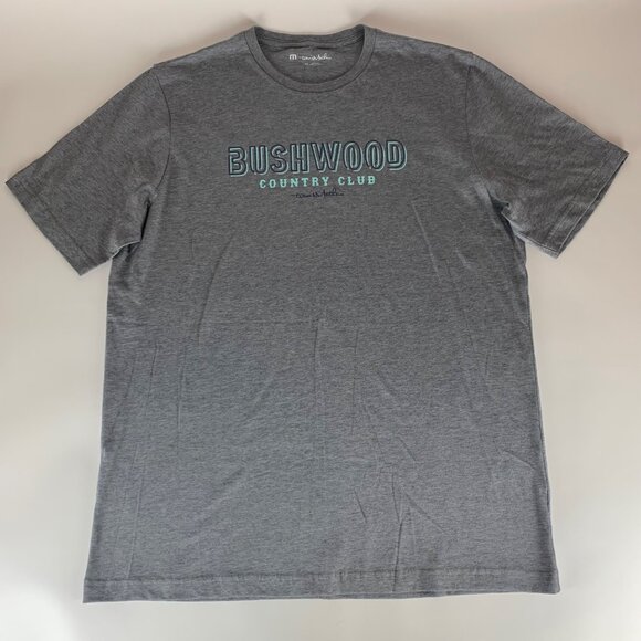 Travis Mathew Golf Gray Blue Bushwood Country Club Short Sleeve Shirt Mens XL - Picture 1 of 4